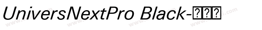 UniversNextPro Black字体转换